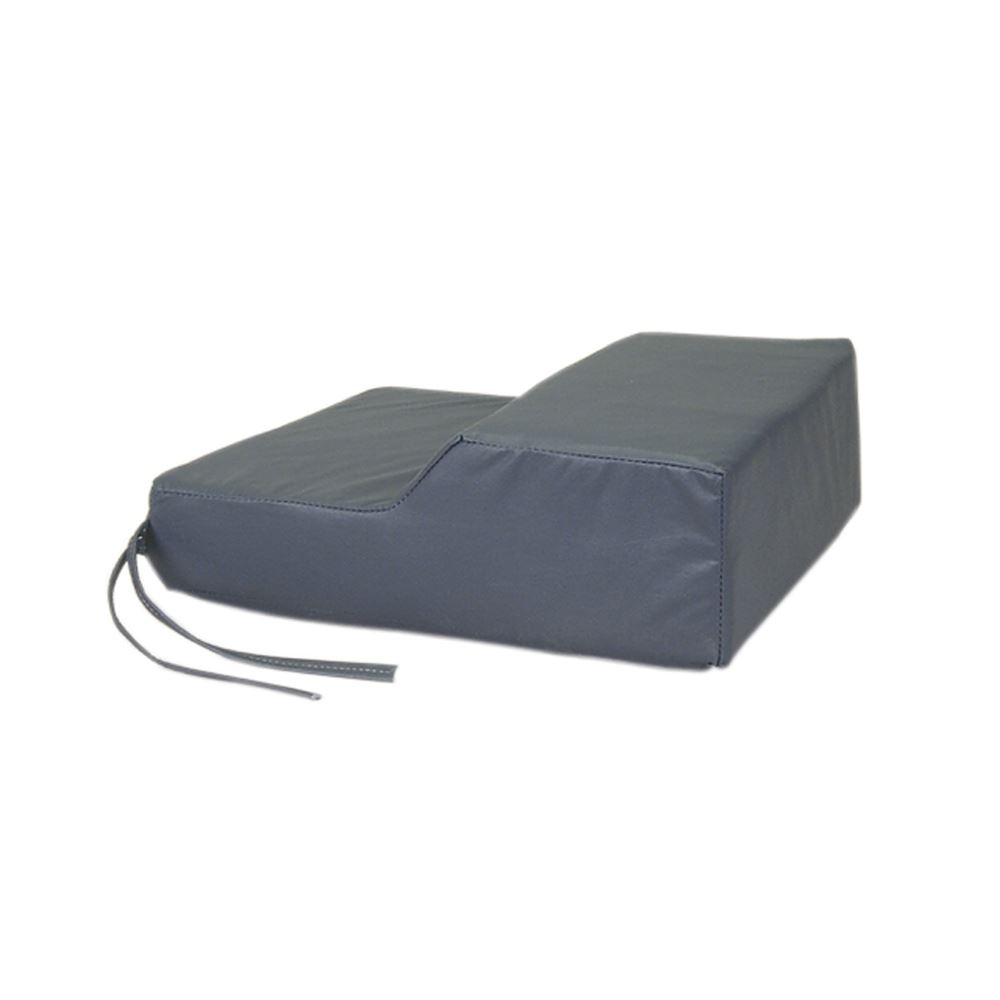 Secure Wheelchair Wedge Pommel Seat Cushion w/Safety Strap - Convex Bottom - Low Profile Pommel for Comfort & Easier Transfer
