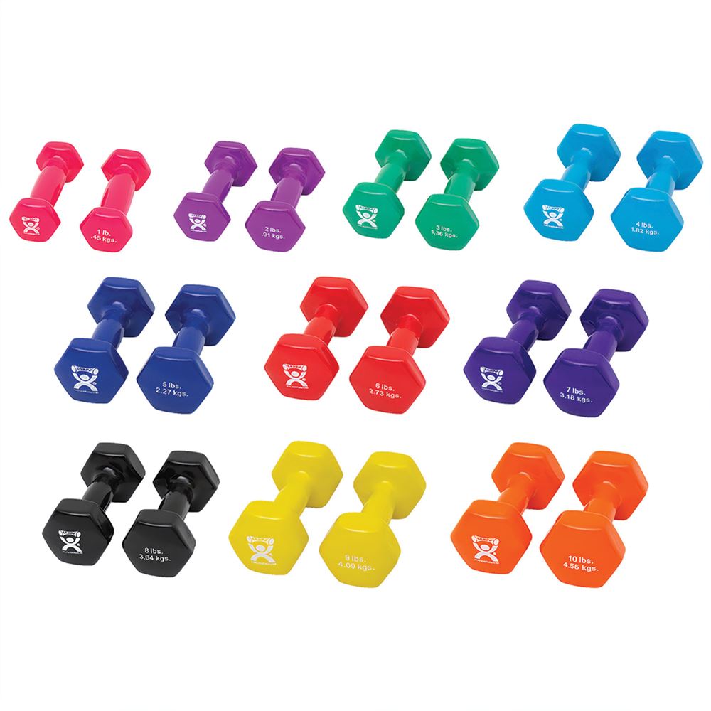  Body Sport Vinyl Coated Dumbbell Hand Weight, 1 Pound