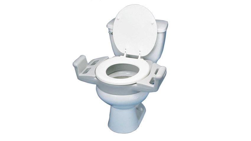 Elevated Push-Up Toilet Seat with Armrests