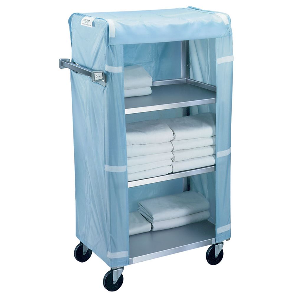 Lakeside 58580 Mobile Housekeeping Cart, (1) Blue Nylon Bag, (1) Door, (1)  18 x 36-in. Fold-Up Platform, (1) Bucket Capacity - Lakeside Foodservice