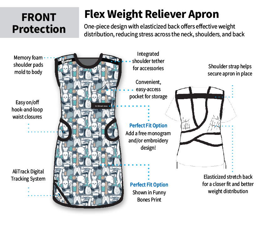 AliMed Perfect Fit Flex Weight Reliever Radiation Apron, Female