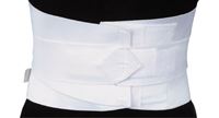 MABIS Lumbar Support Brace, Unisex Lower Back Support Brace, Adjustable Lumbar  Support, White 