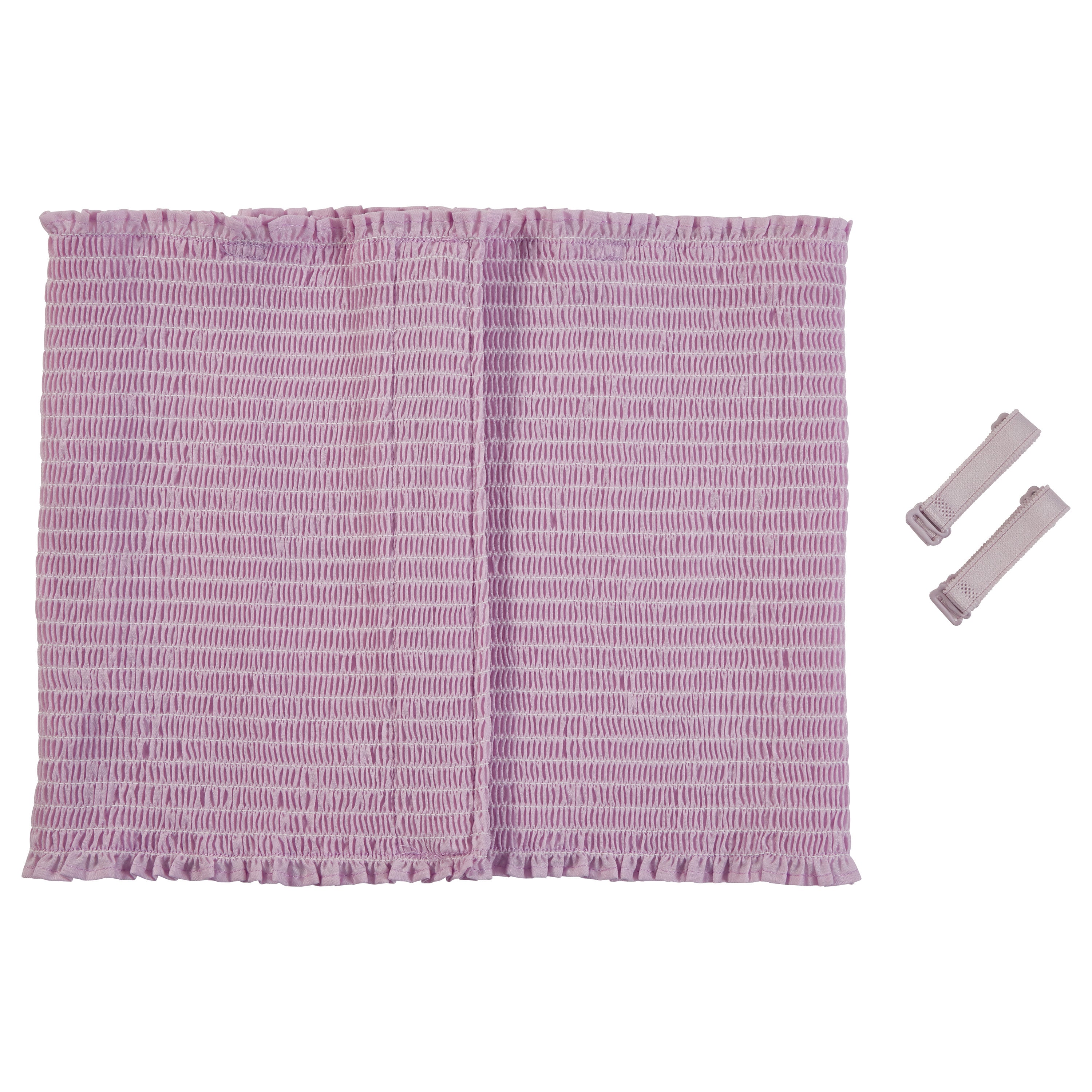 Expand-A-Band Lined Breast Binder in light purple, displayed flat with two matching straps beside it.