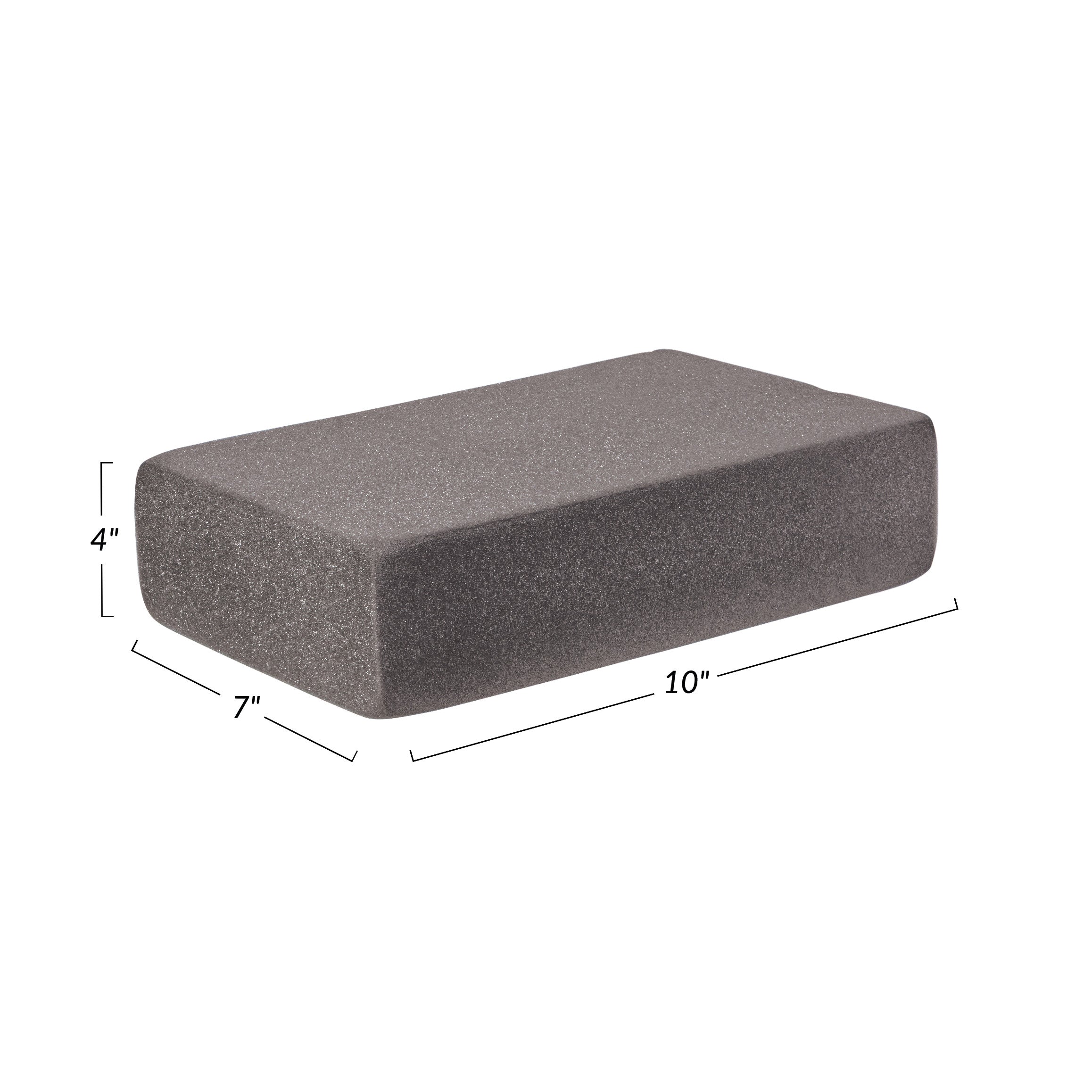 The AliMed Uncovered Polyfoam Rectangle Positioner is a gray foam block measuring 10x7x4 inches.