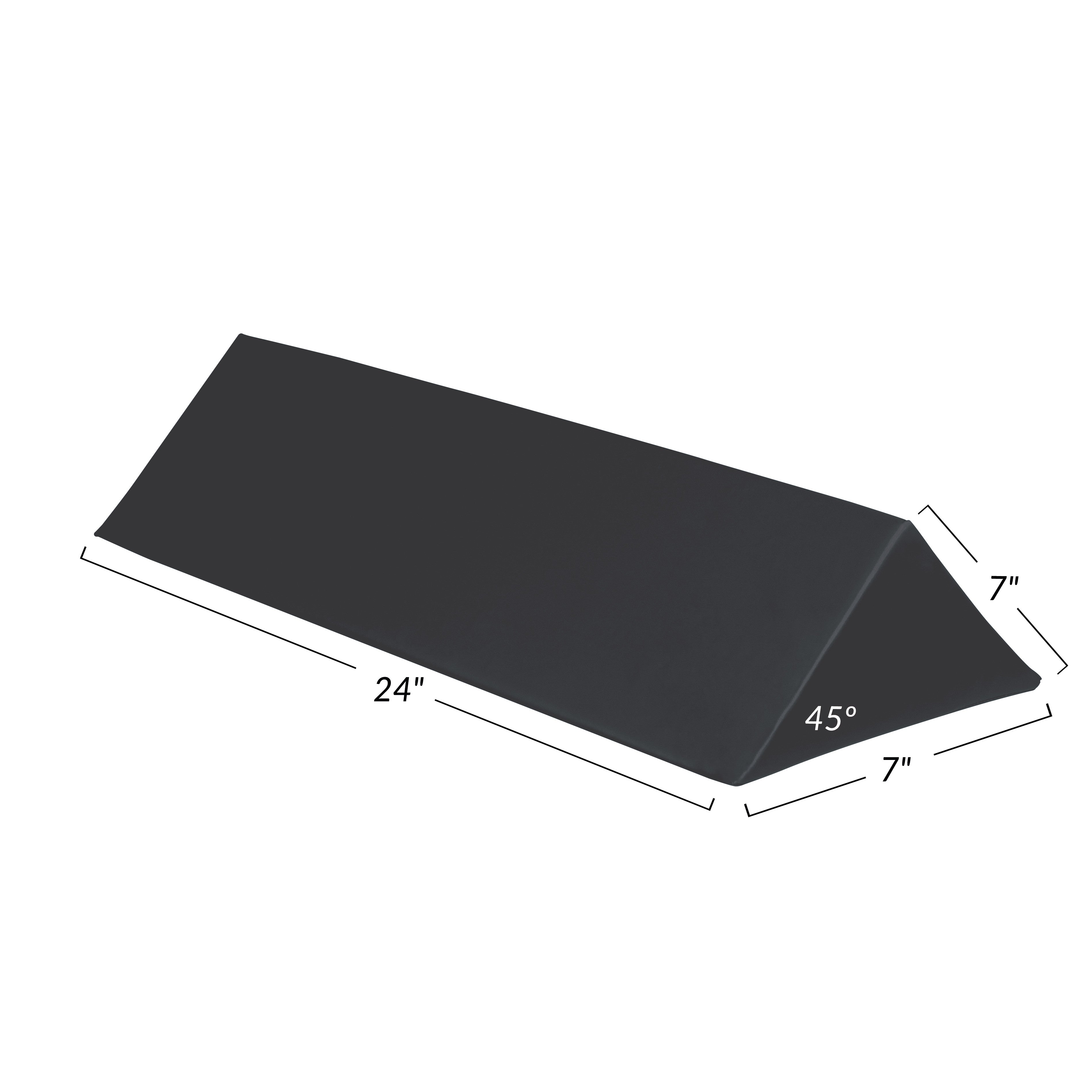 AliMed Vinyl-Covered 45 Degree Large Wedge Positioner, measuring 24\" in length, with 7\" height and width, angled at 45 degrees.