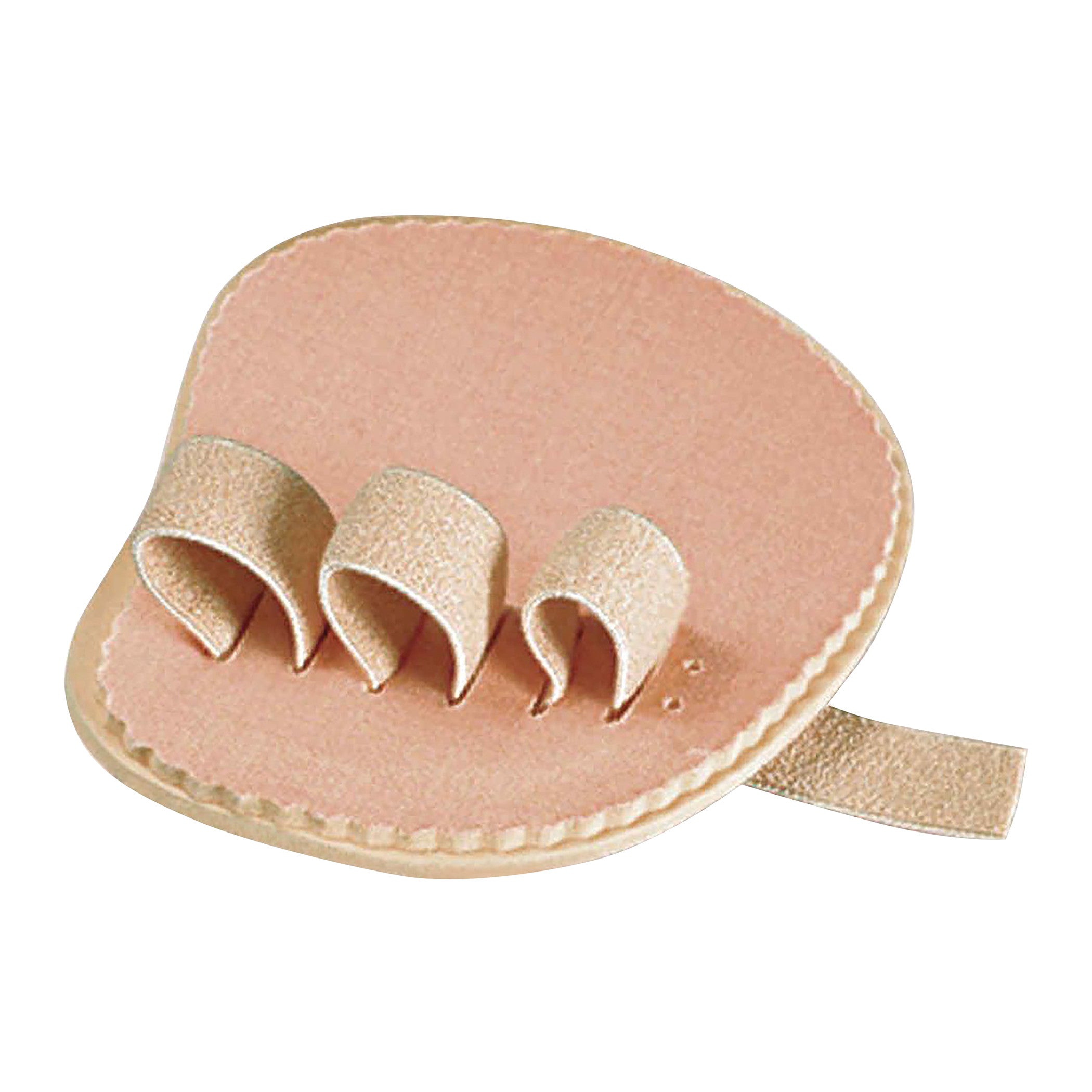 The PediFix Toe Straightener features a cushioned pad with three fabric toe loops for alignment and support.