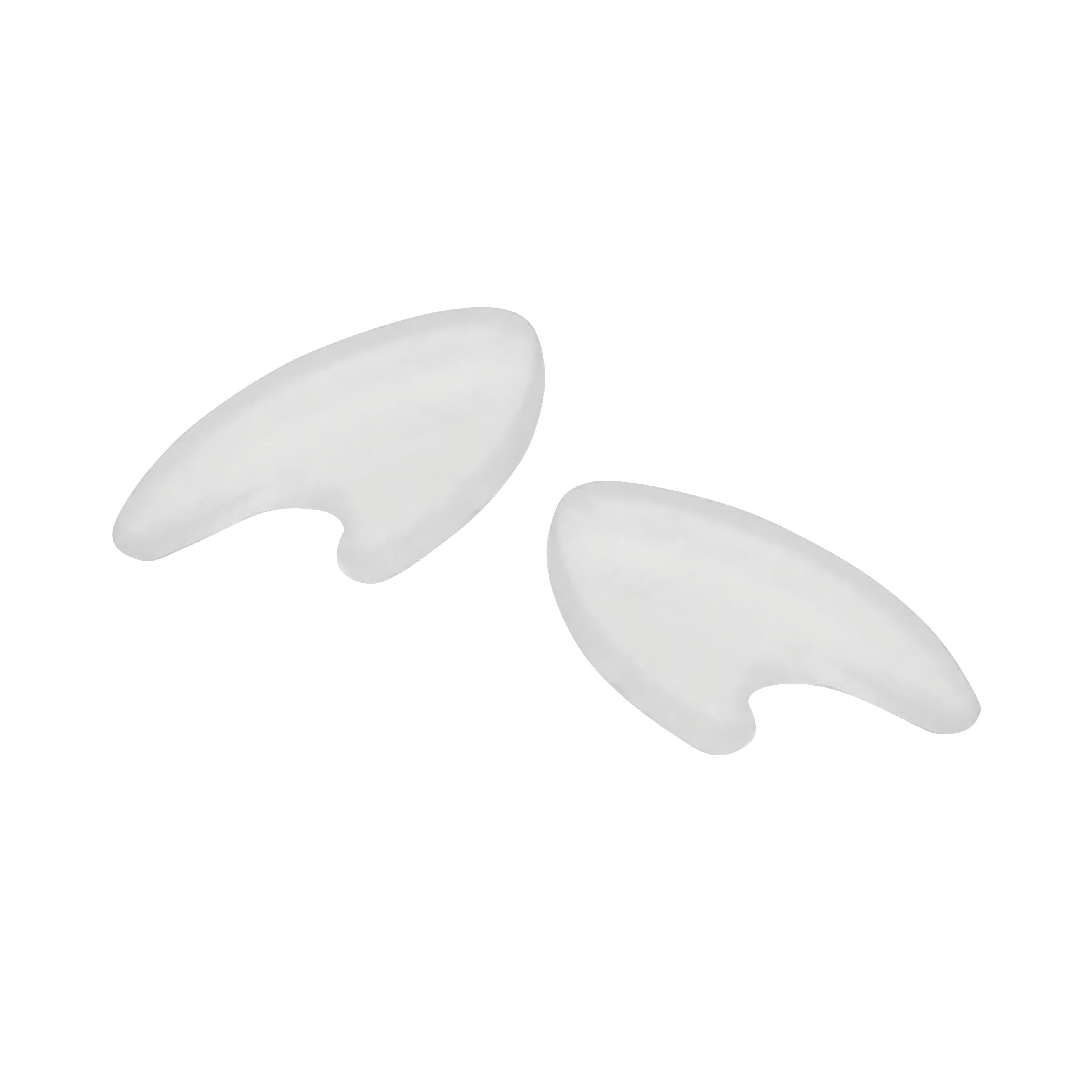 Two clear Silipos Gel Toe Separators are shown against a white background, designed to provide comfort between toes.
