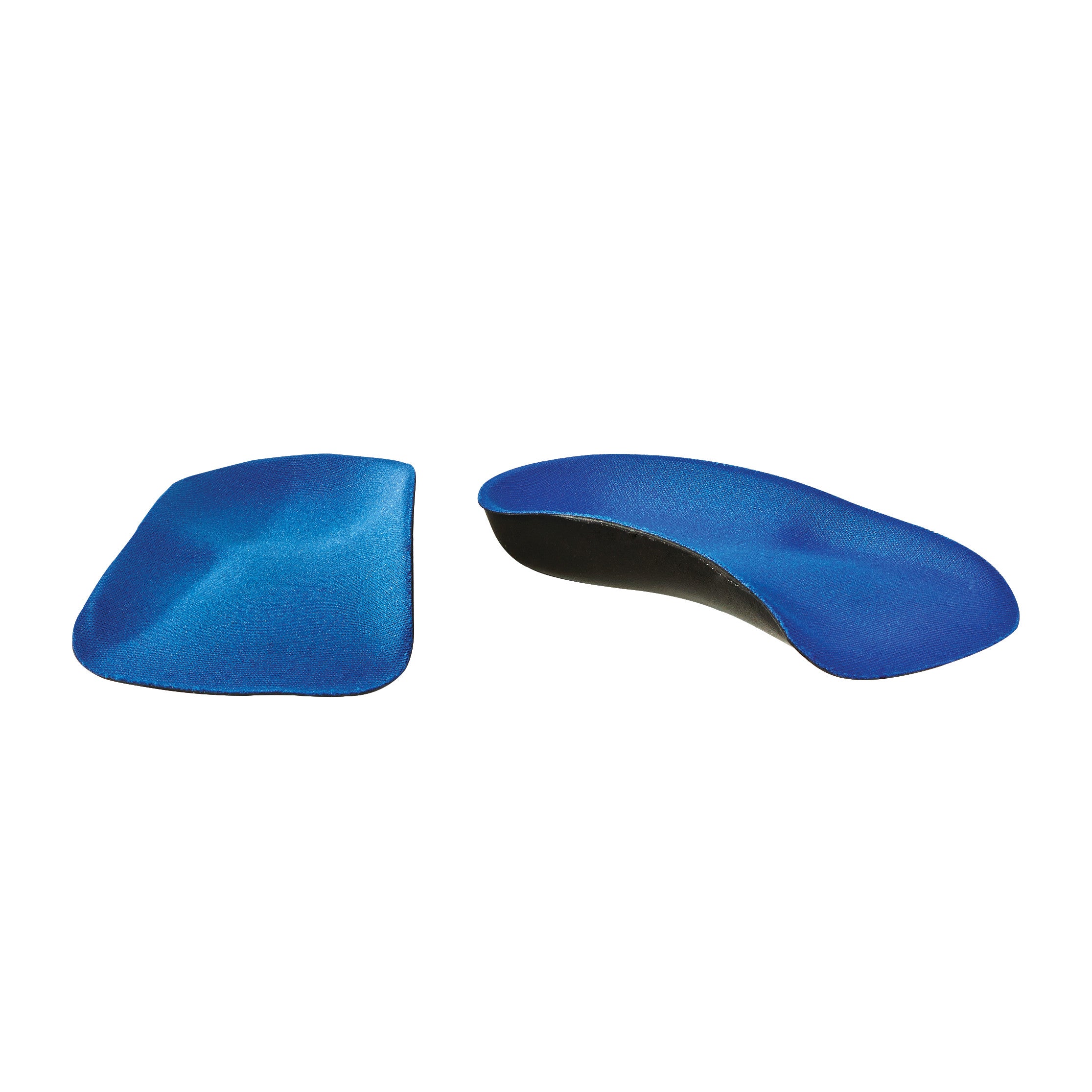 AliMed FREEDOM Accommodator Half Sole Orthotic, shown in blue, features a supportive design with a contoured arch and heel.
