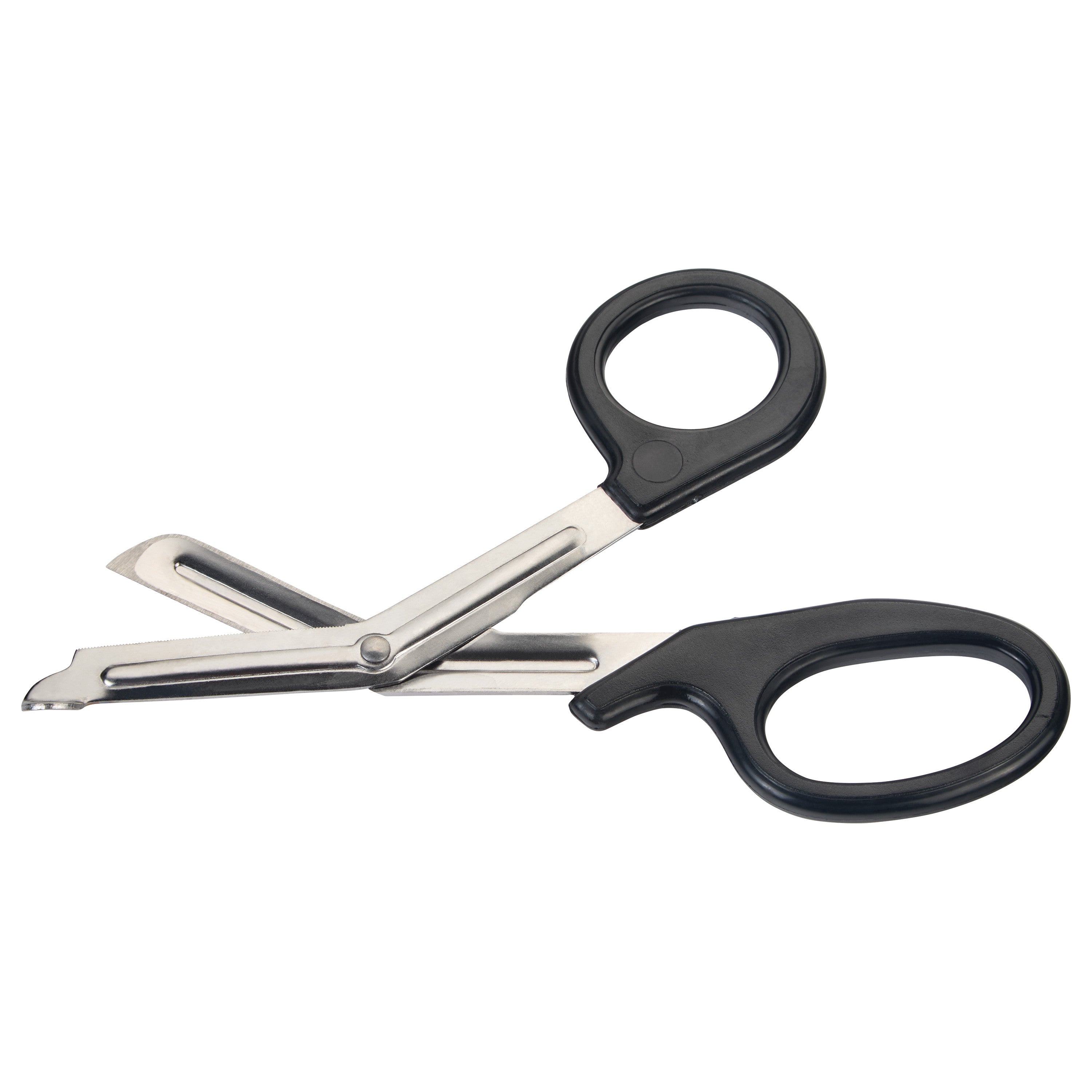 All-Purpose Utility Scissors with black plastic handles and stainless steel blades are shown open.