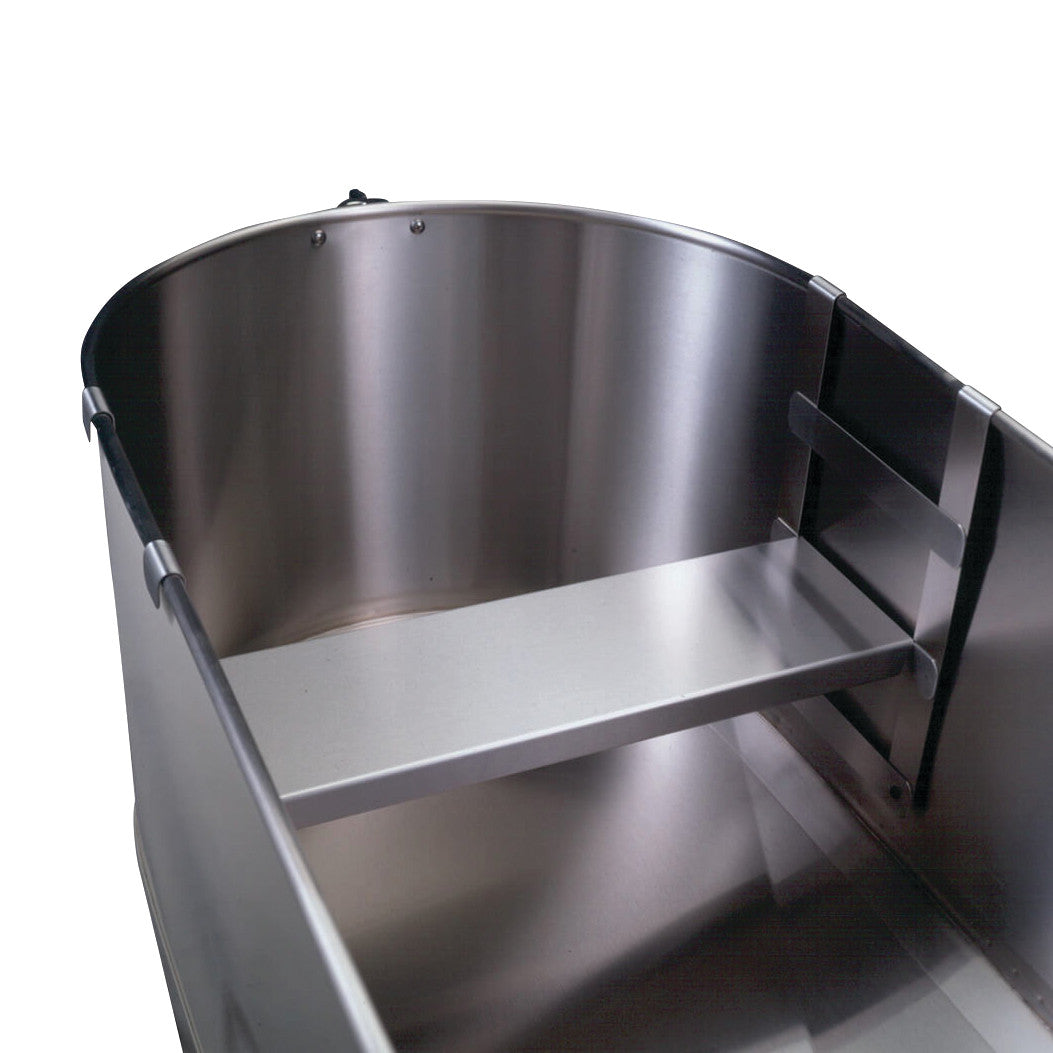 The Adjustable Suspension Seat for Whirlpool is shown attached inside a metallic tub, providing elevated seating support.