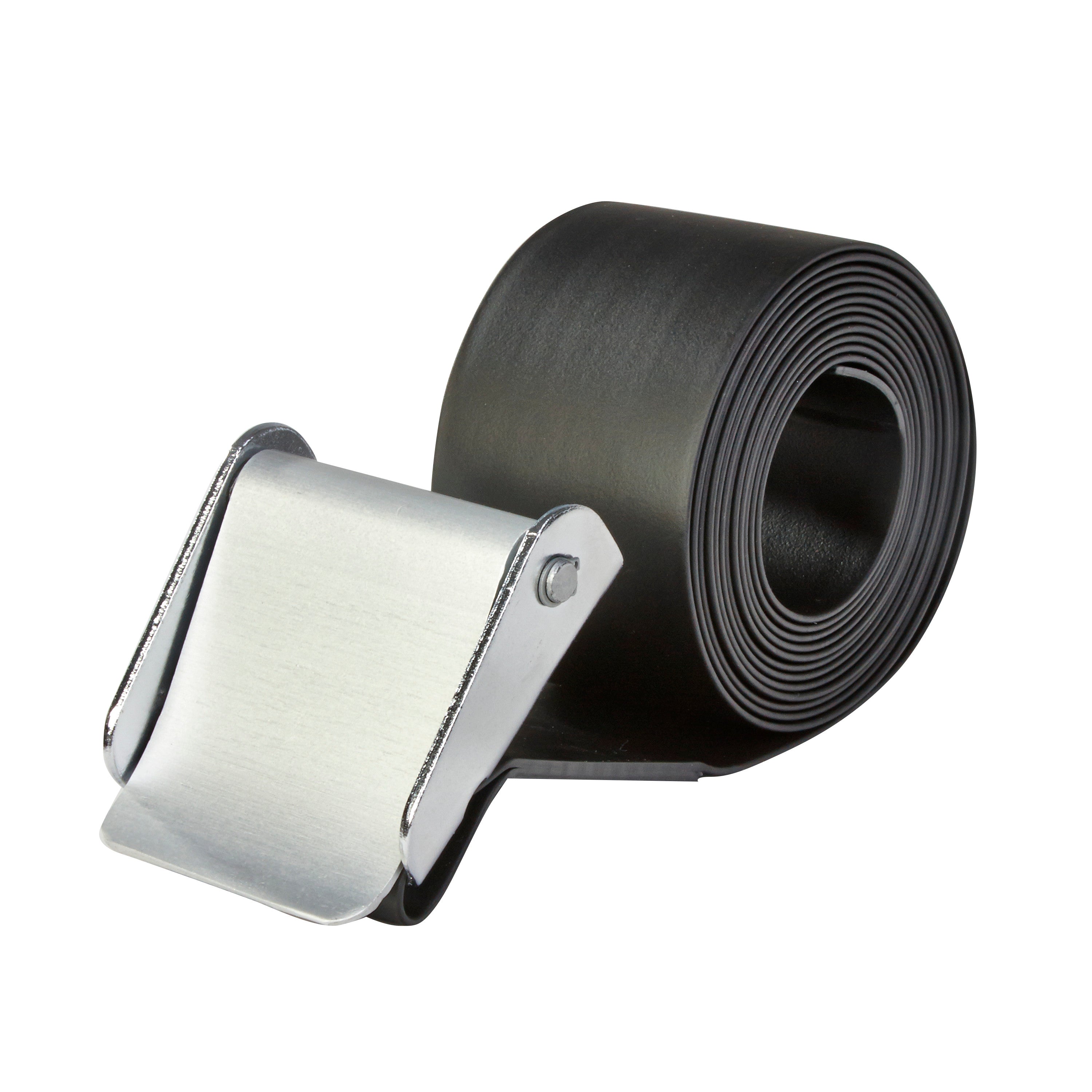 AliMed VeriClean Single Operating Room Table Straps, shown unrolled, with a metal buckle and black strap.