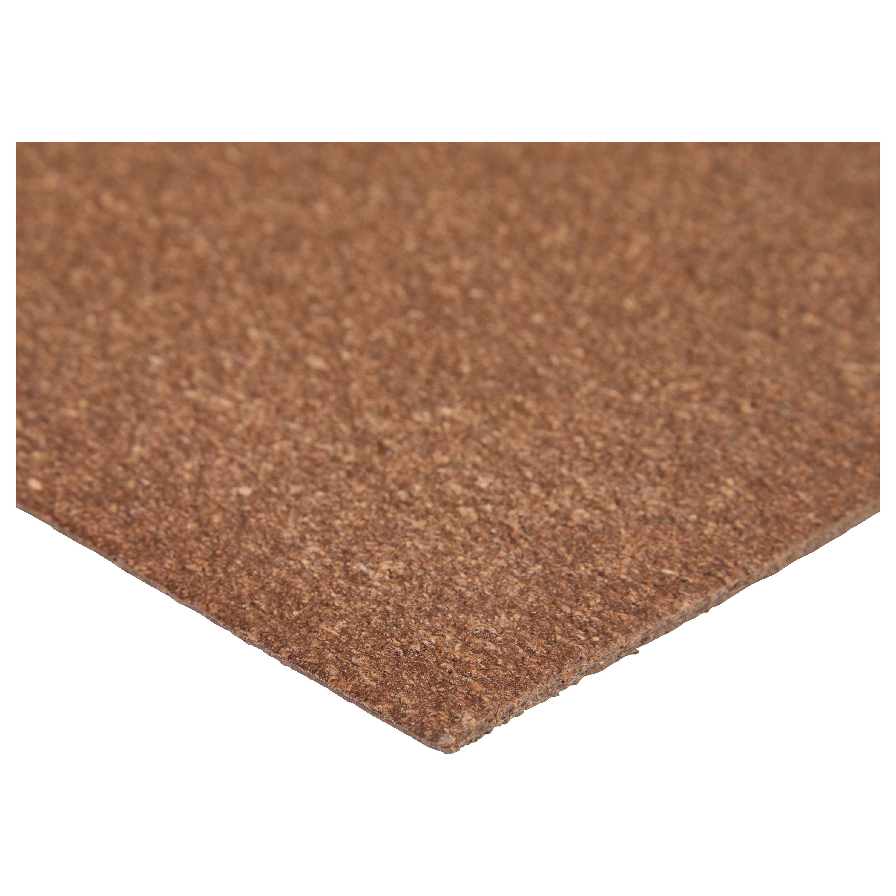 Close-up of AliMed AliCork, a thin rectangular cork sheet with a textured brown surface.