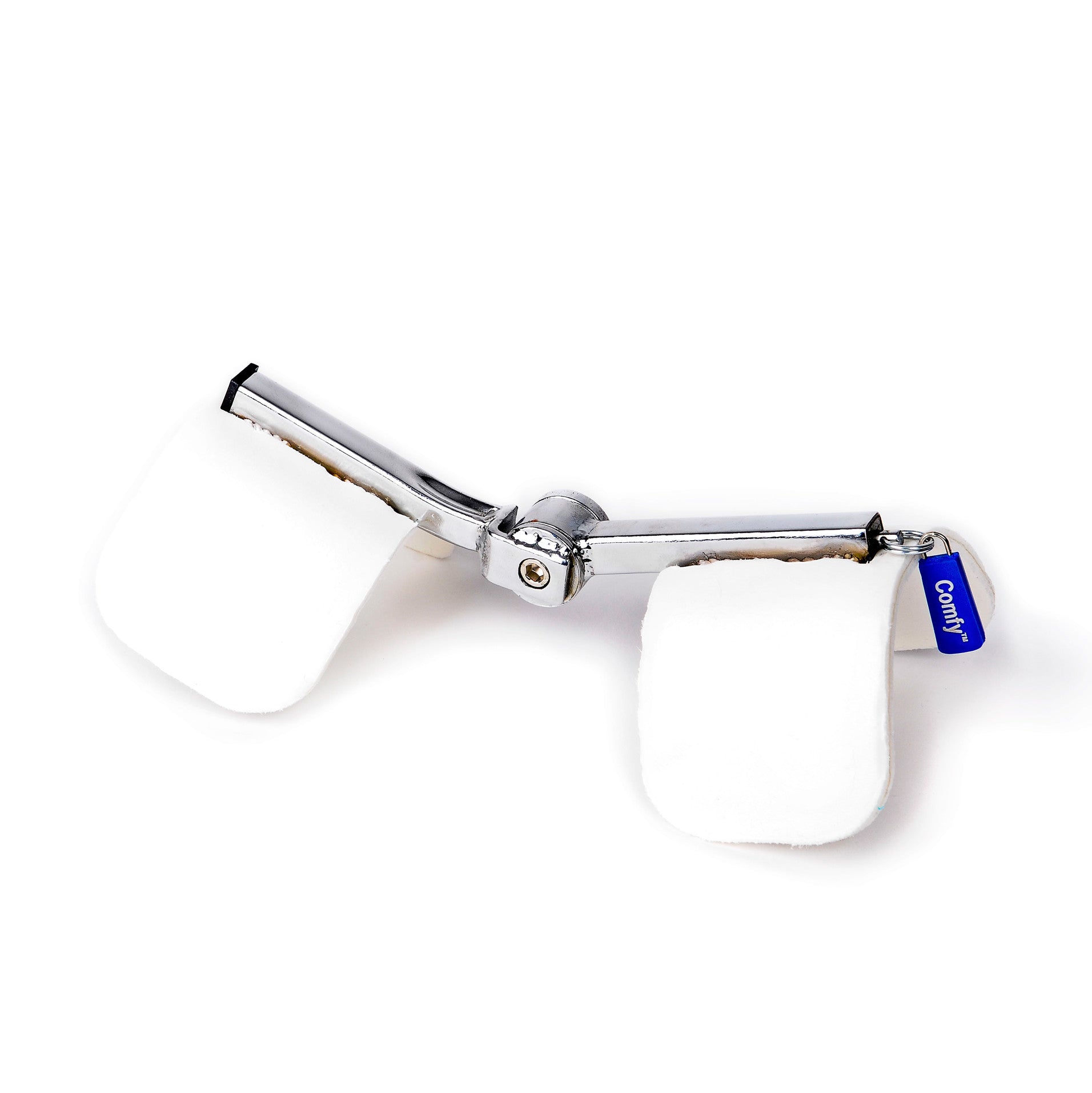 Comfy Splints Adult Locking Elbow Orthosis with white padding and metal frame for elbow support.