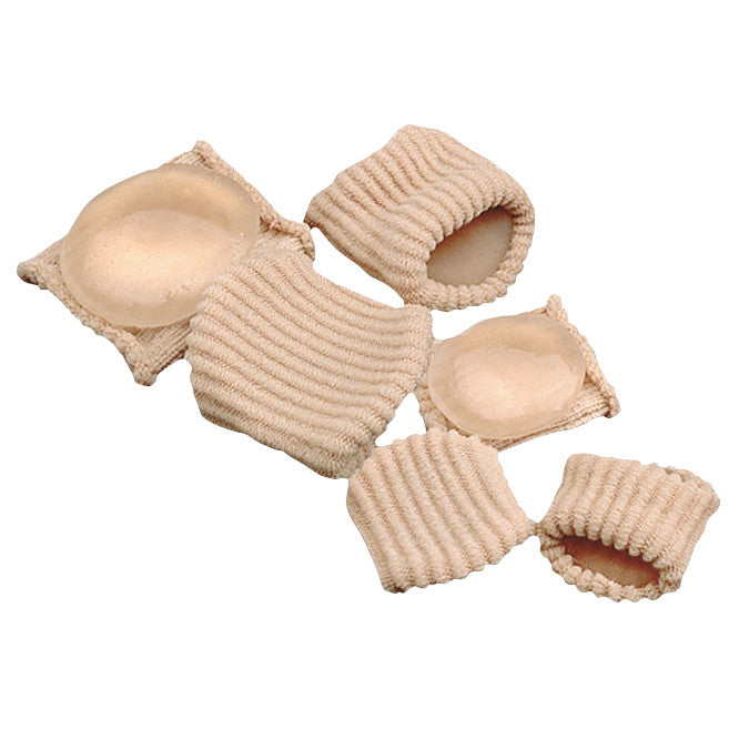 Silipos Silopad Digital Pad products, including ribbed fabric sleeves with cushioning gel pads, shown in various sizes and shapes.