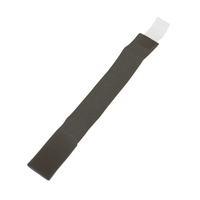 Silipos Gel Splint with a dark gray elastic band and white hook-and-loop fastener, designed for securing fingers or toes.