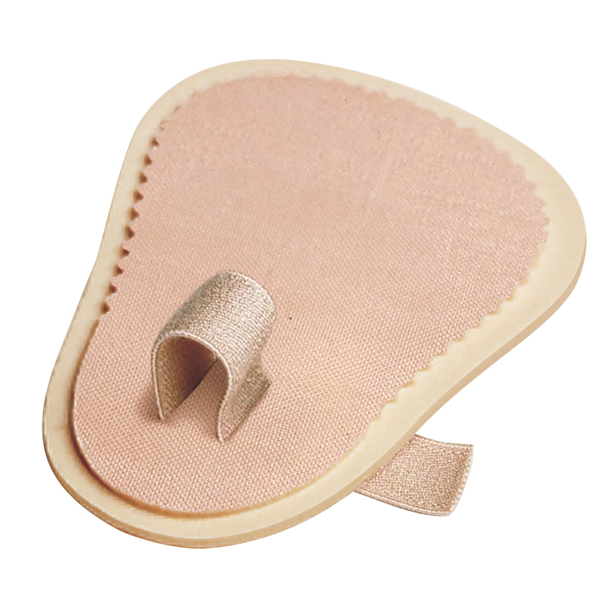 PediFix Toe Straightener with a soft pink cushion and a fabric loop designed to help align toes for comfort and support.
