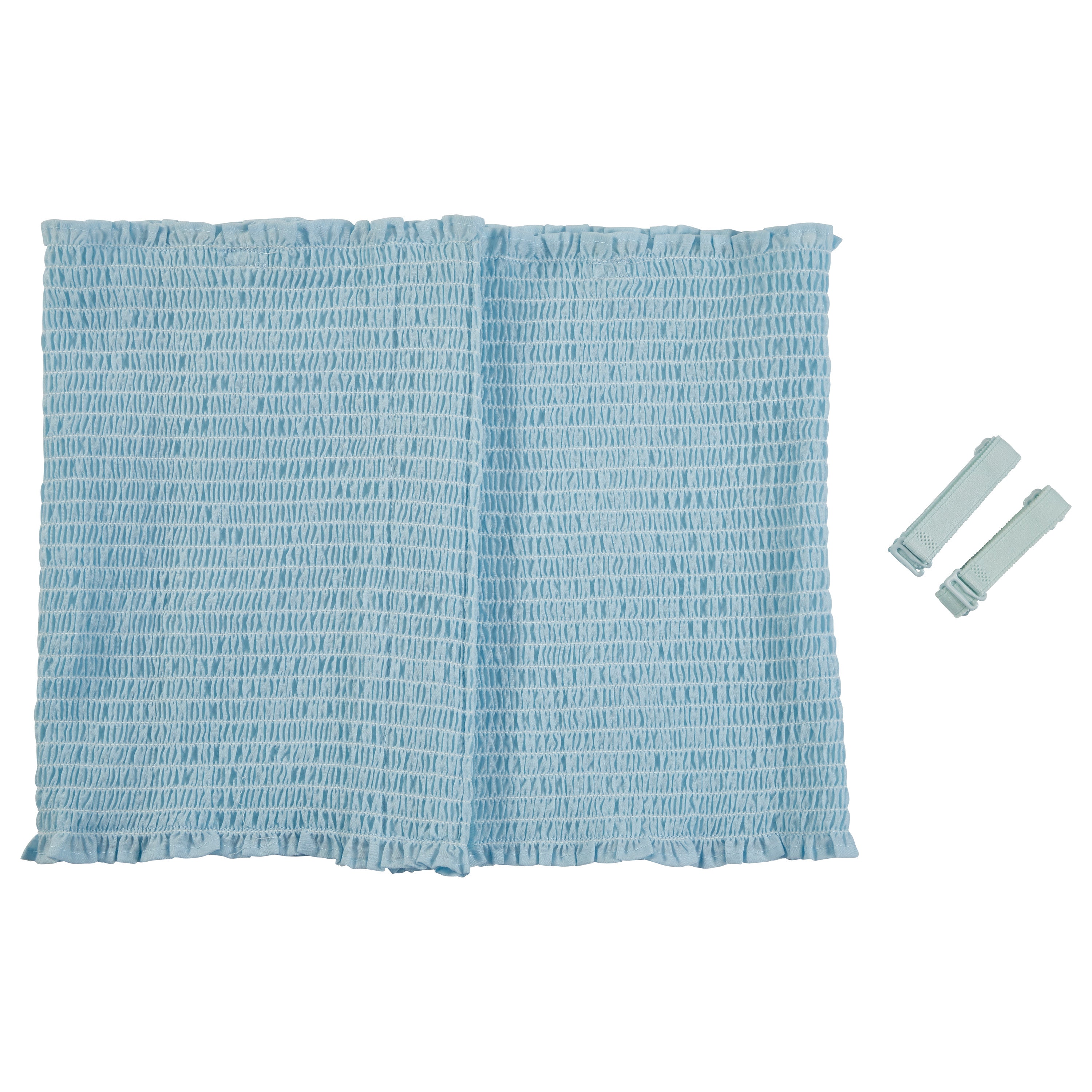 Light blue Expand-A-Band Lined Breast Binder with two separate matching straps, designed for post-surgical support, 12/Pack.