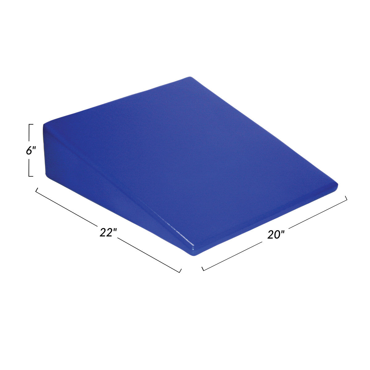 Blue Skillbuilders Positioning Wedge with dimensions 22" x 20" x 6".
