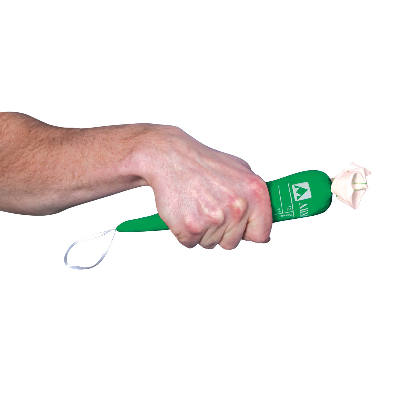 A hand holds the Replacement Carrot for AliMed Original Therapy Carrot Hand Contracture Orthosis Kit, designed for therapeutic use.