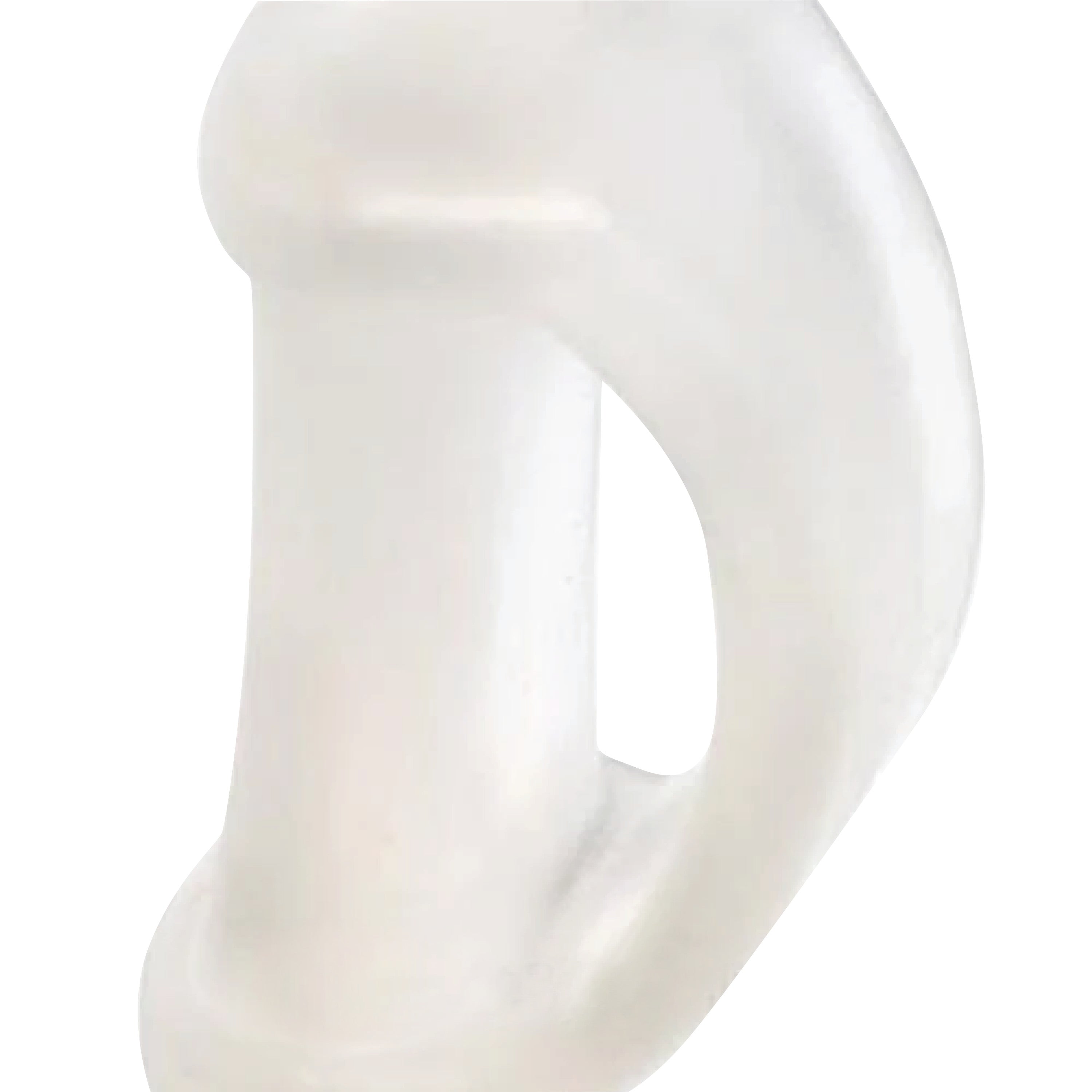 The image shows a PediFix Visco-GEL Stay-Put Toe Separator, a translucent gel product designed for foot care, contouring to a toe shape.