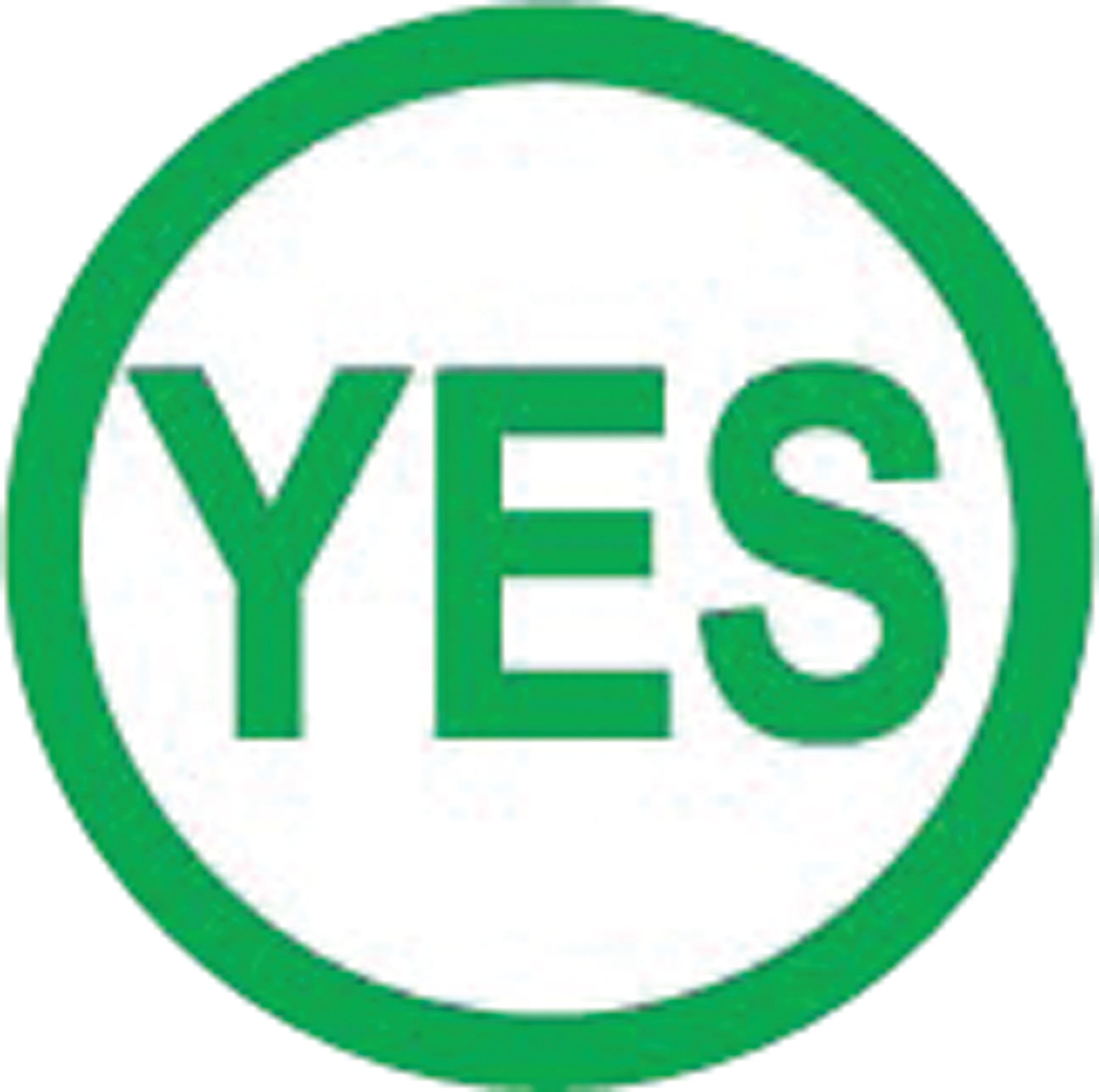 A green circle with the word "YES" inside, representing the Viscot TAT "YES" Marker.