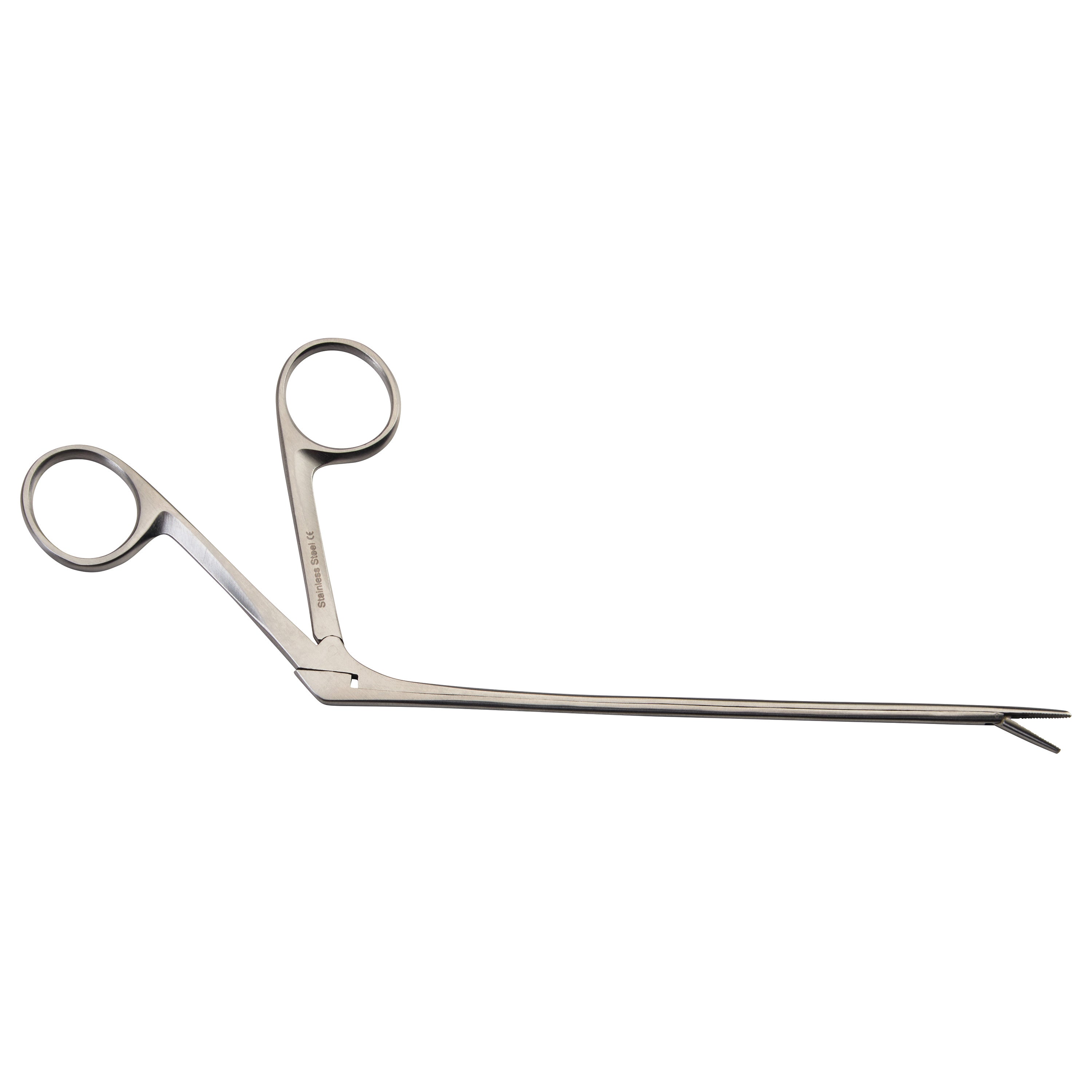Hartman Alligator Ear Forceps are metal surgical instruments with scissor-like handles and long, narrow jaws for medical procedures.