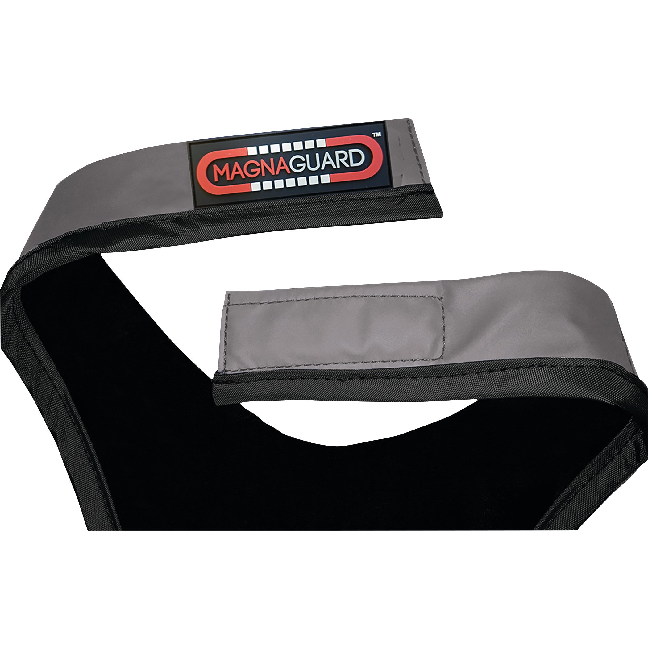 Barrier Technologies Ready To Go UltraFlex Lead-Free Frontal Apron featuring a gray strap with a patch labeled "MAGNAGUARD."